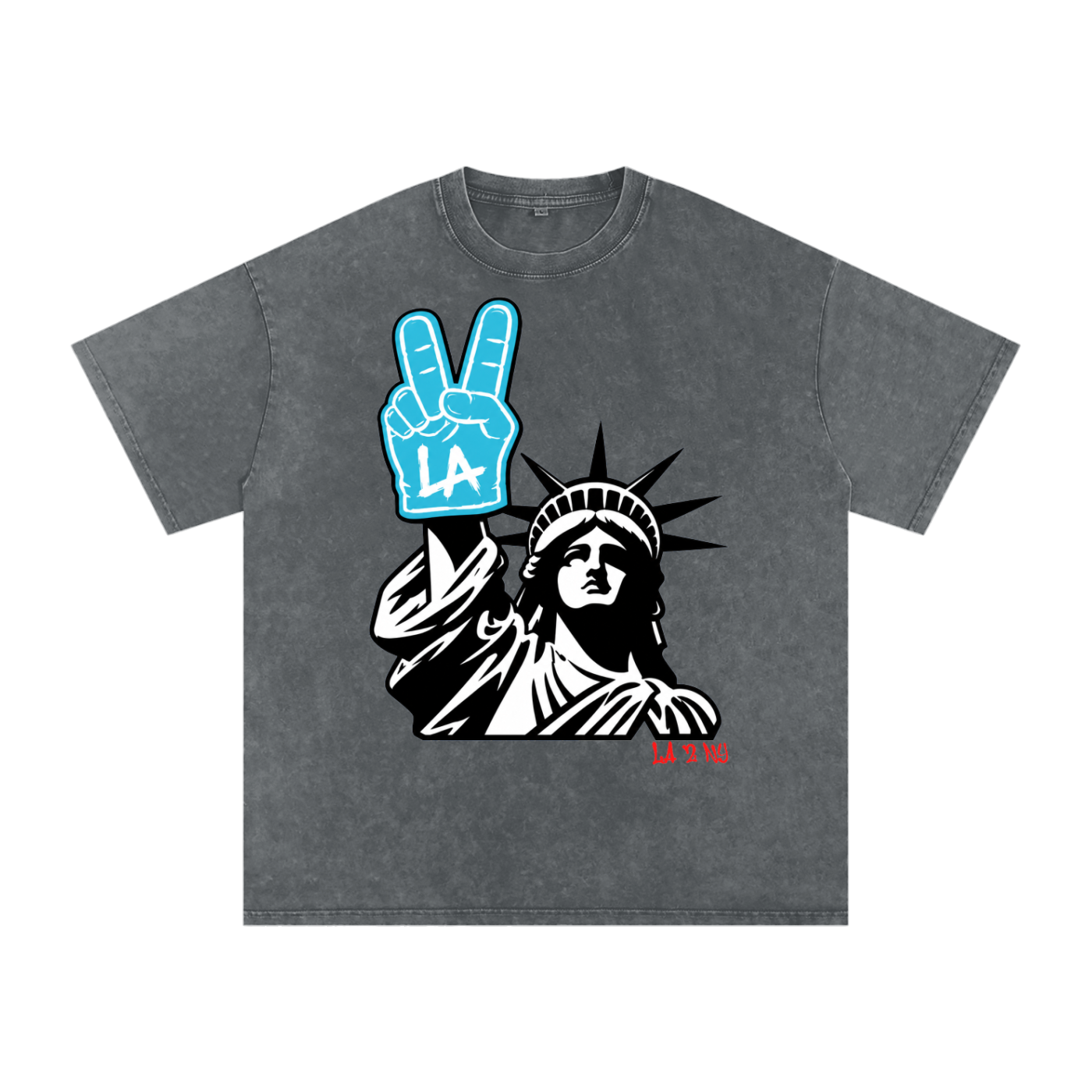 Snow Washed Oversized Cotton T-Shirt