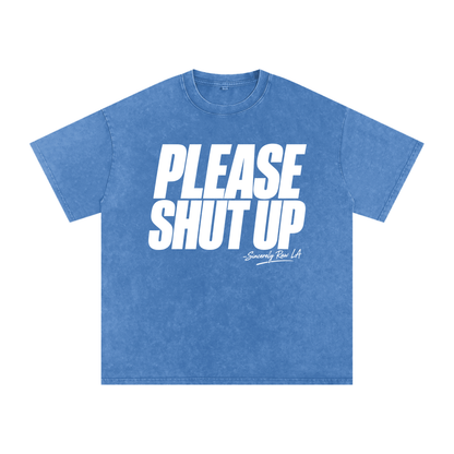 Snow Washed Oversized Cotton T-Shirt