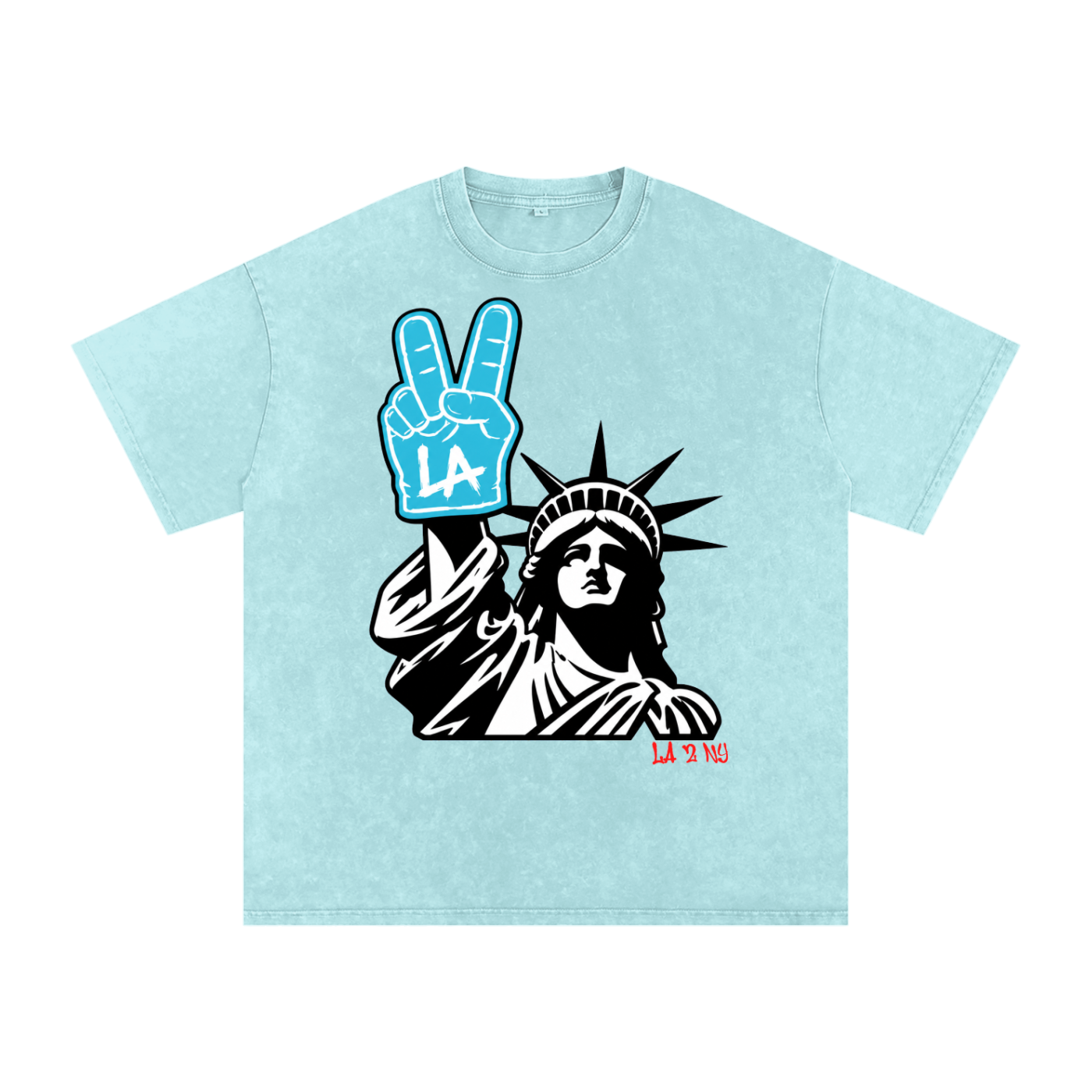 Snow Washed Oversized Cotton T-Shirt