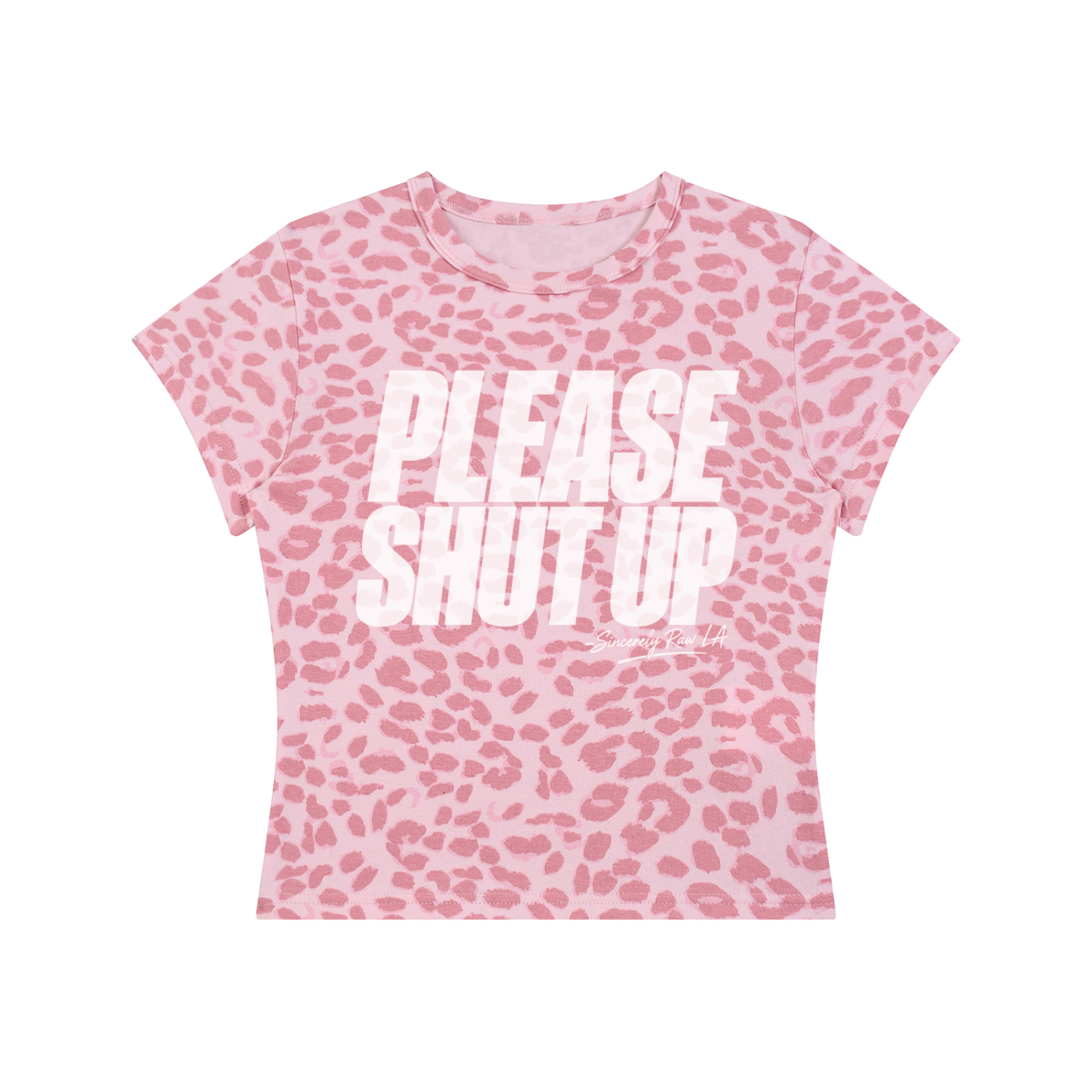 Women’s Leopard Print Crop T-Shirt