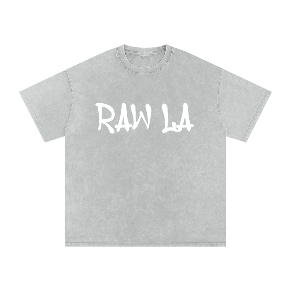 Snow Washed Oversized Cotton T-Shirt