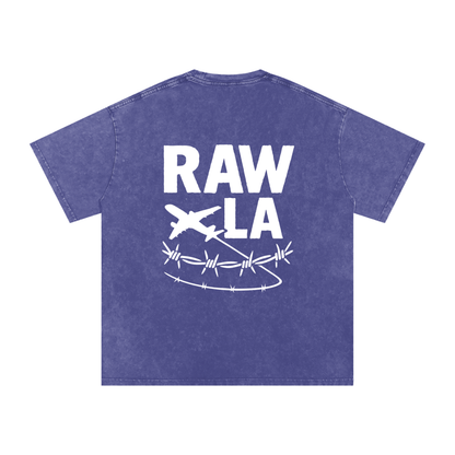 Snow Washed Oversized Cotton T-Shirt