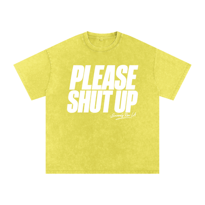 Snow Washed Oversized Cotton T-Shirt