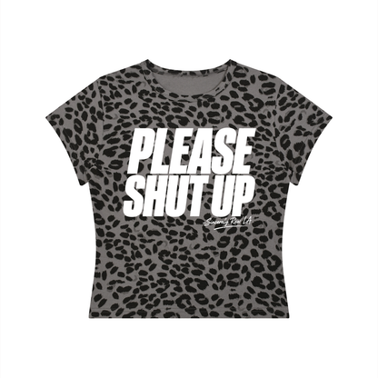 Women’s Leopard Print Crop T-Shirt