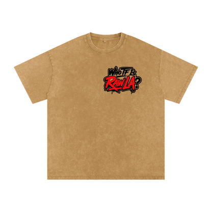 Snow Washed Oversized Cotton T-Shirt
