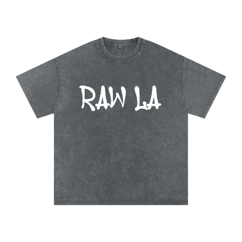 Snow Washed Oversized Cotton T-Shirt
