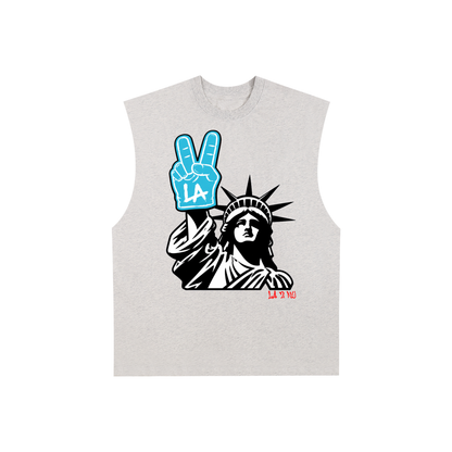 Raw Edge Cotton Tank Top