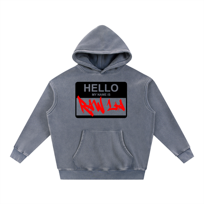 Snow Wash Fleece Oversize Hoodie