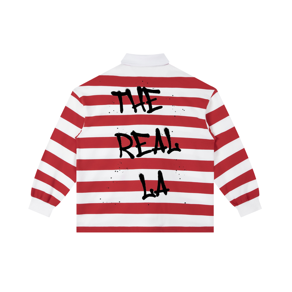 Color Block Stripe Polo Shirt