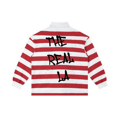 Color Block Stripe Polo Shirt