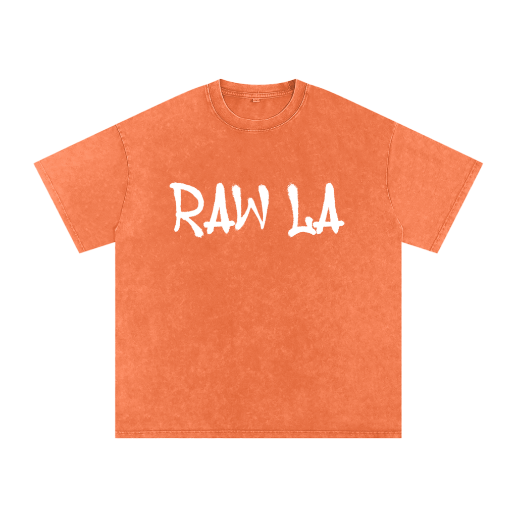 Snow Washed Oversized Cotton T-Shirt