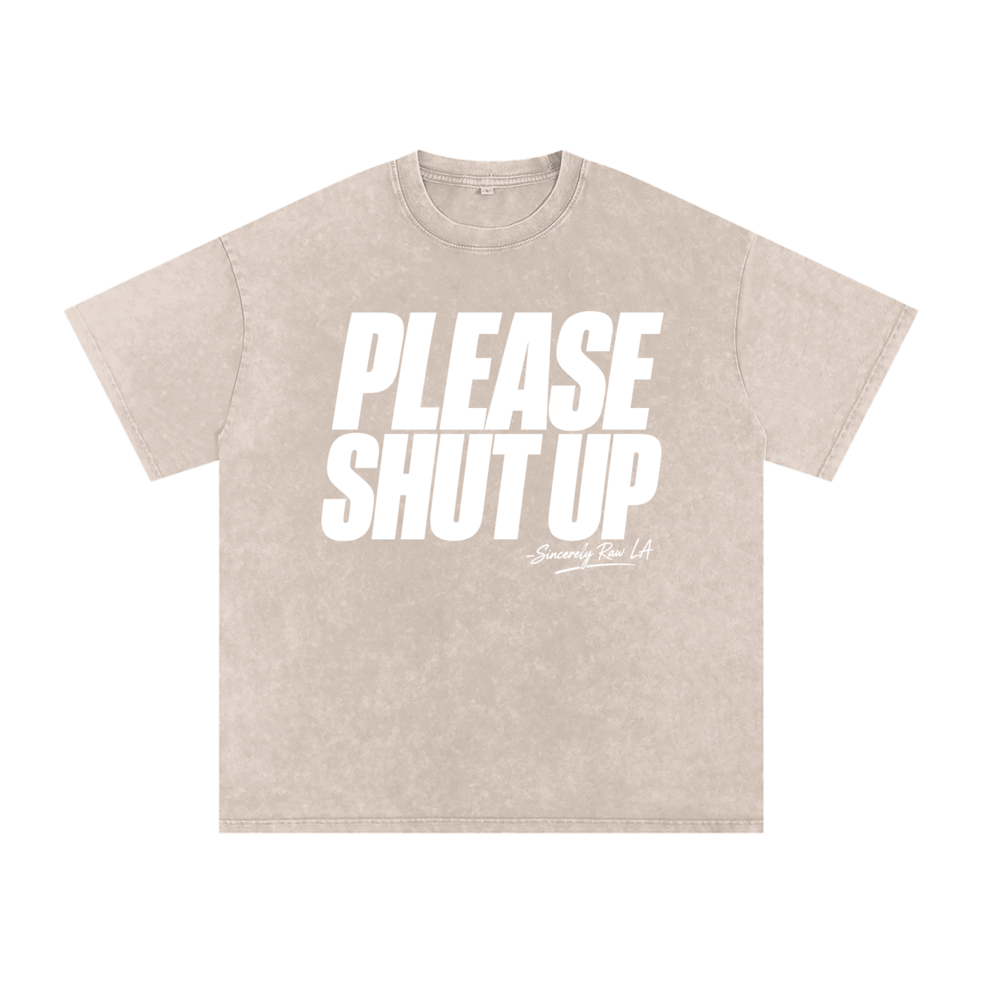 Snow Washed Oversized Cotton T-Shirt