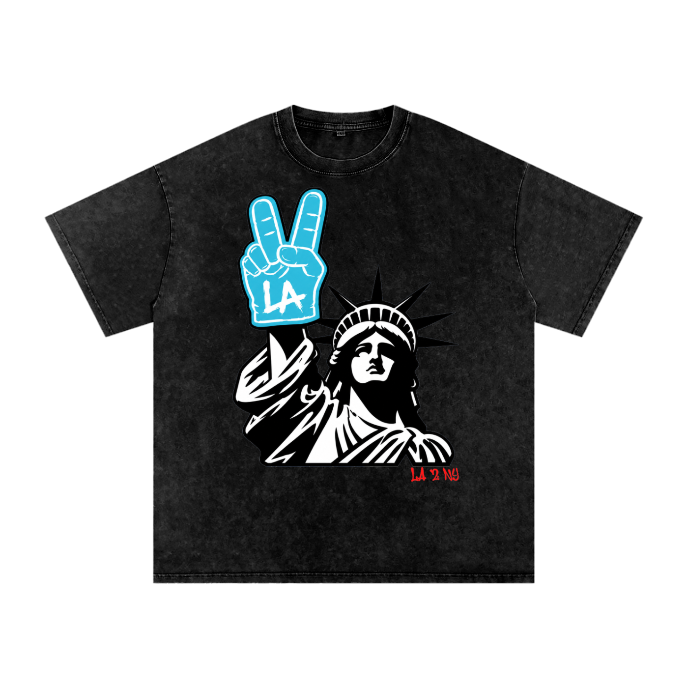 Snow Washed Oversized Cotton T-Shirt