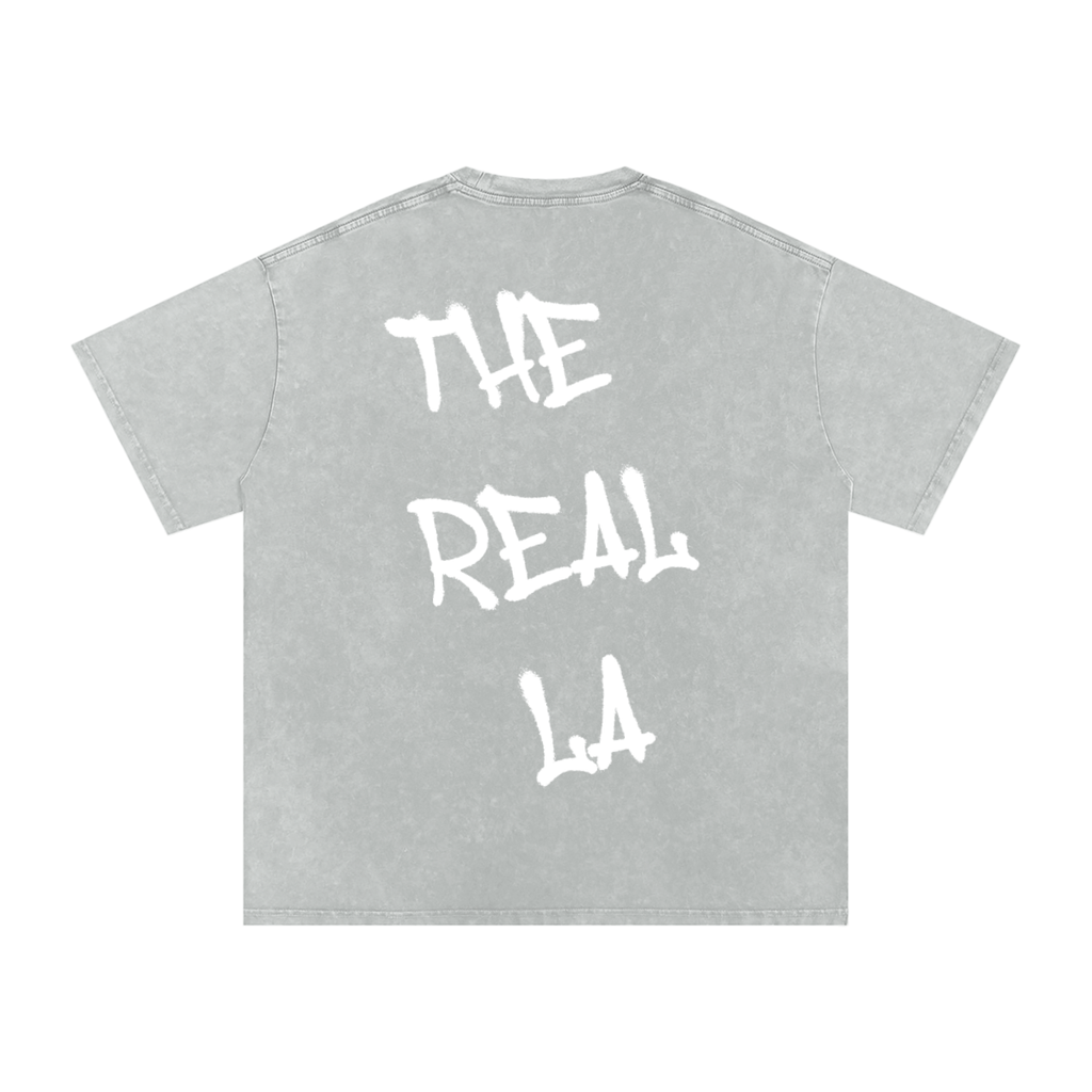 Snow Washed Oversized Cotton T-Shirt