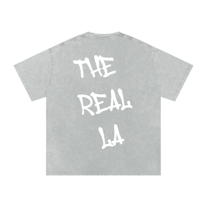 Snow Washed Oversized Cotton T-Shirt