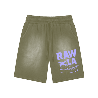 RAW LA Washed Shorts Purple