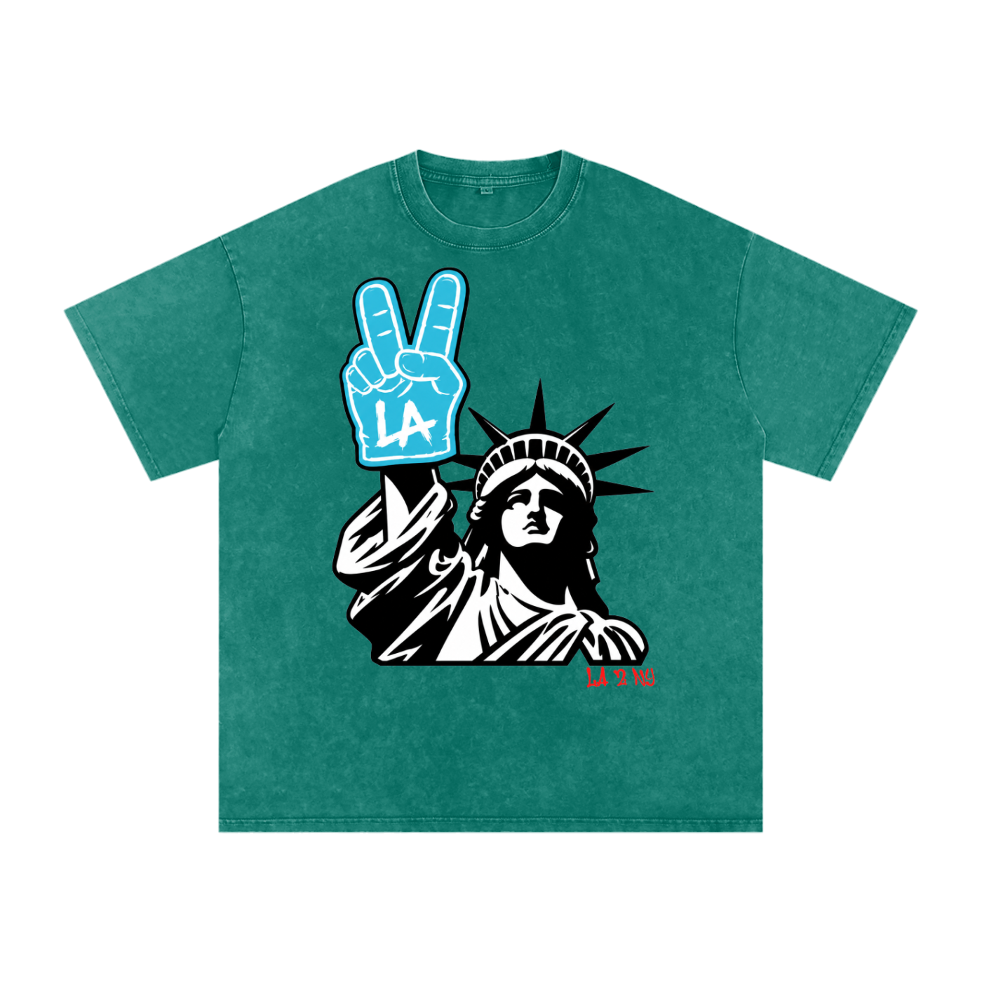 Snow Washed Oversized Cotton T-Shirt