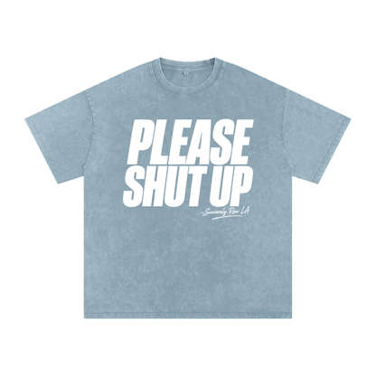 Snow Washed Oversized Cotton T-Shirt