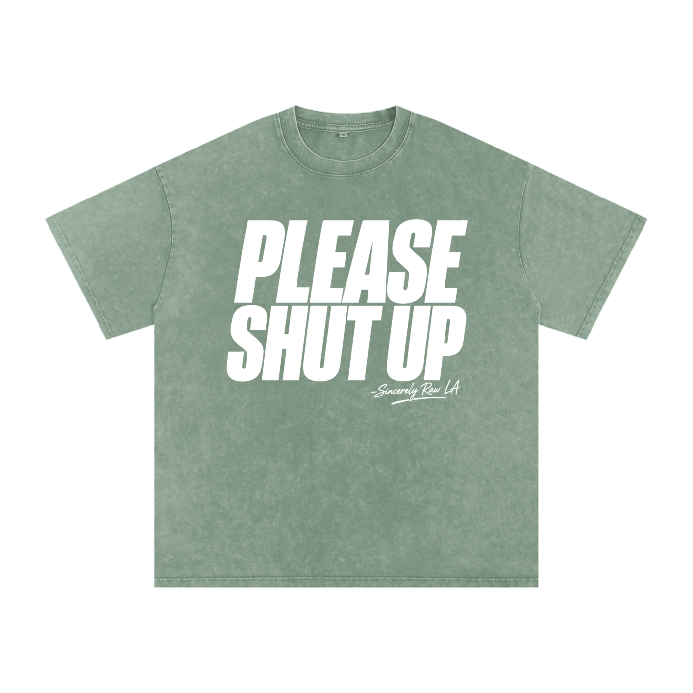 Snow Washed Oversized Cotton T-Shirt