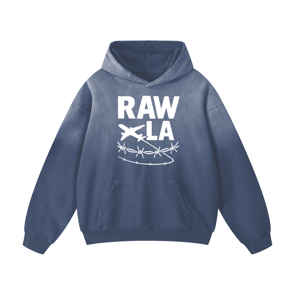 Raw LA Oversized Hoodie B&W