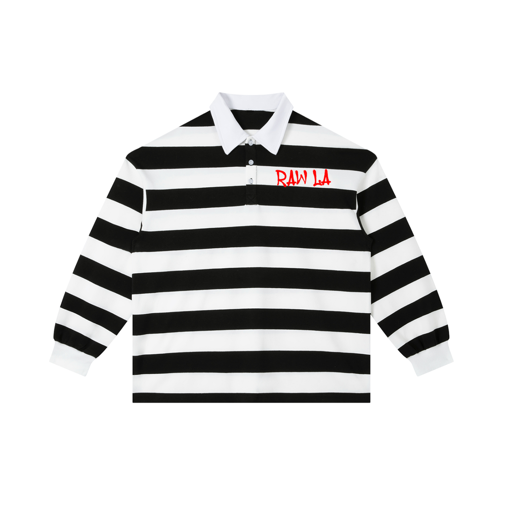 Color Block Stripe Polo Shirt