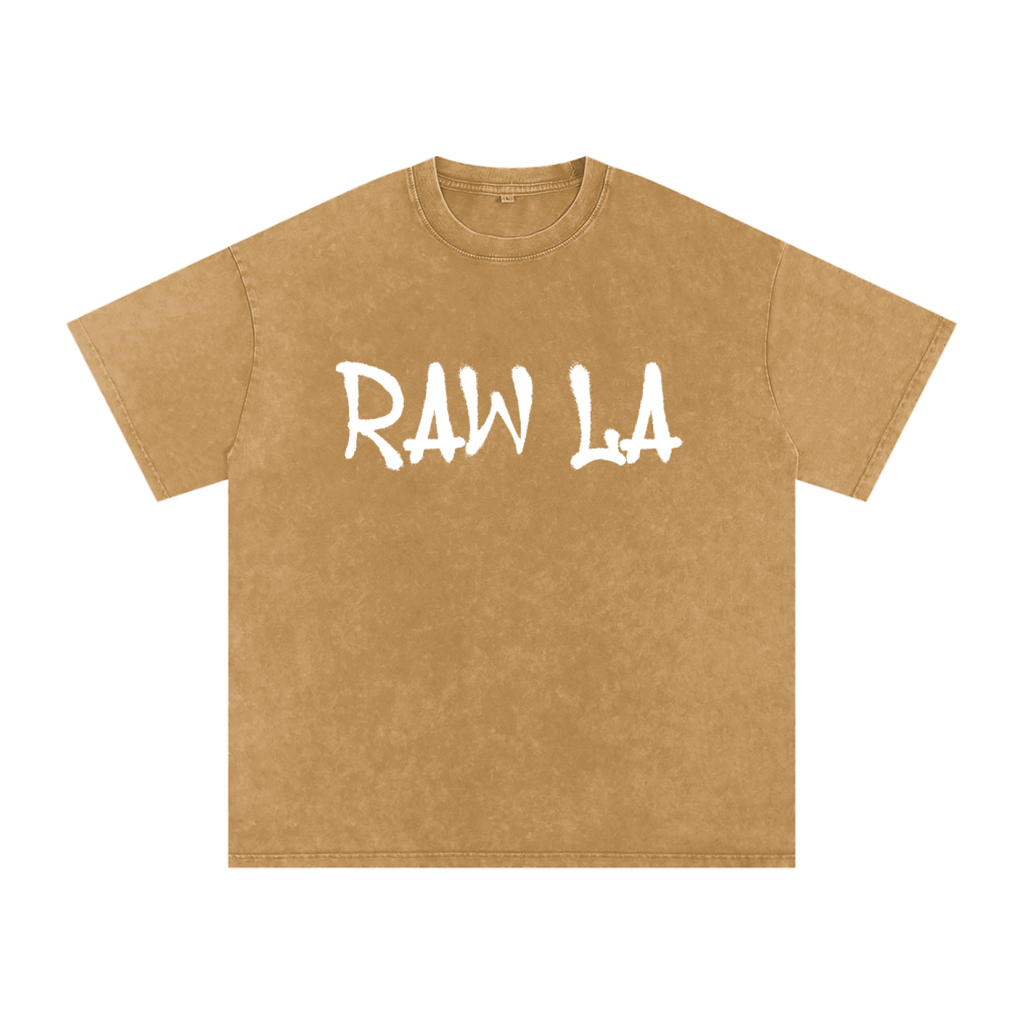 Snow Washed Oversized Cotton T-Shirt