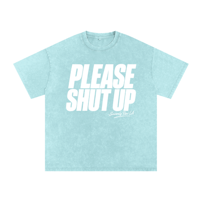 Snow Washed Oversized Cotton T-Shirt
