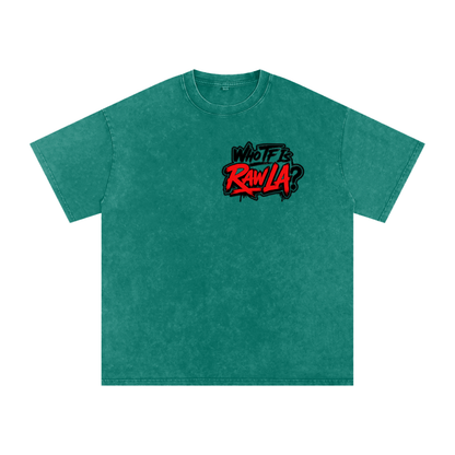 Snow Washed Oversized Cotton T-Shirt