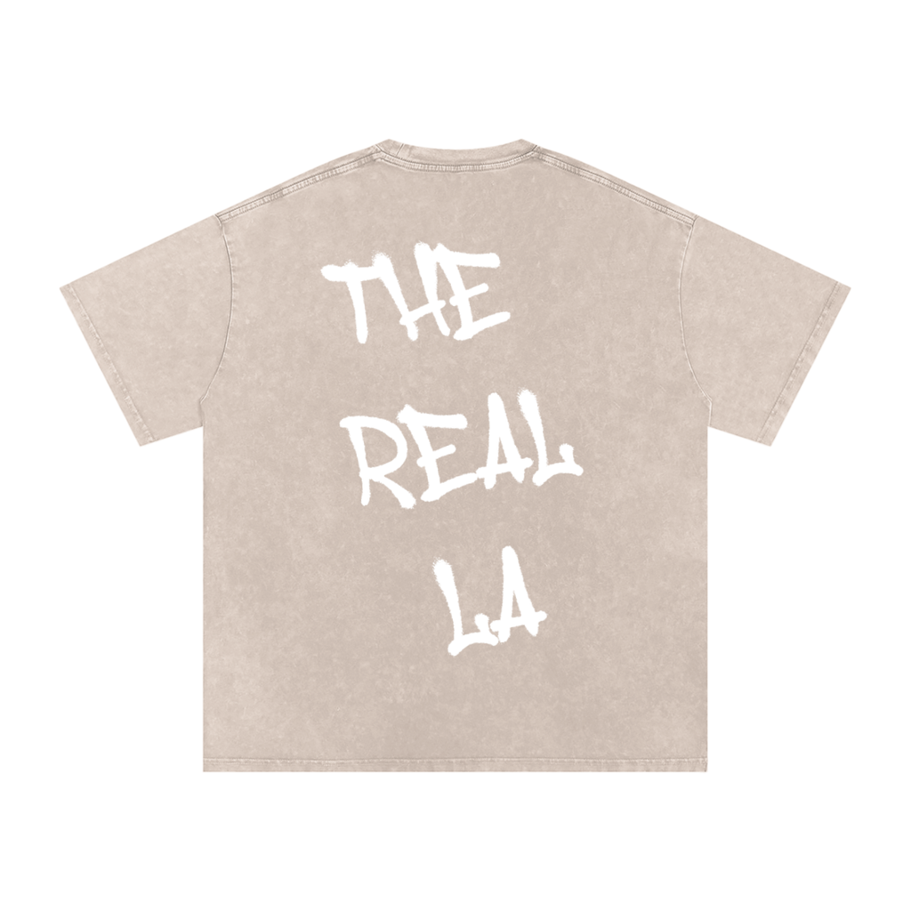 Snow Washed Oversized Cotton T-Shirt