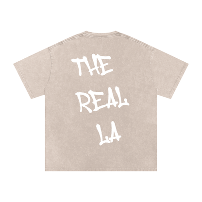 Snow Washed Oversized Cotton T-Shirt