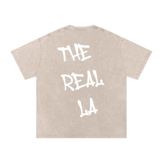 Snow Washed Oversized Cotton T-Shirt